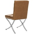 thumbnail image 6 of Safavieh Walsh Modern Glam X-Legs Tufted Side Chair, 6 of 13