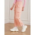 thumbnail image 3 of TTAO Girl's Casual Cargo Jogger Pants Hiking Sports Sweatpants Loose Hip Hop Dance Trousers 8-16Y Pink 10, 3 of 7