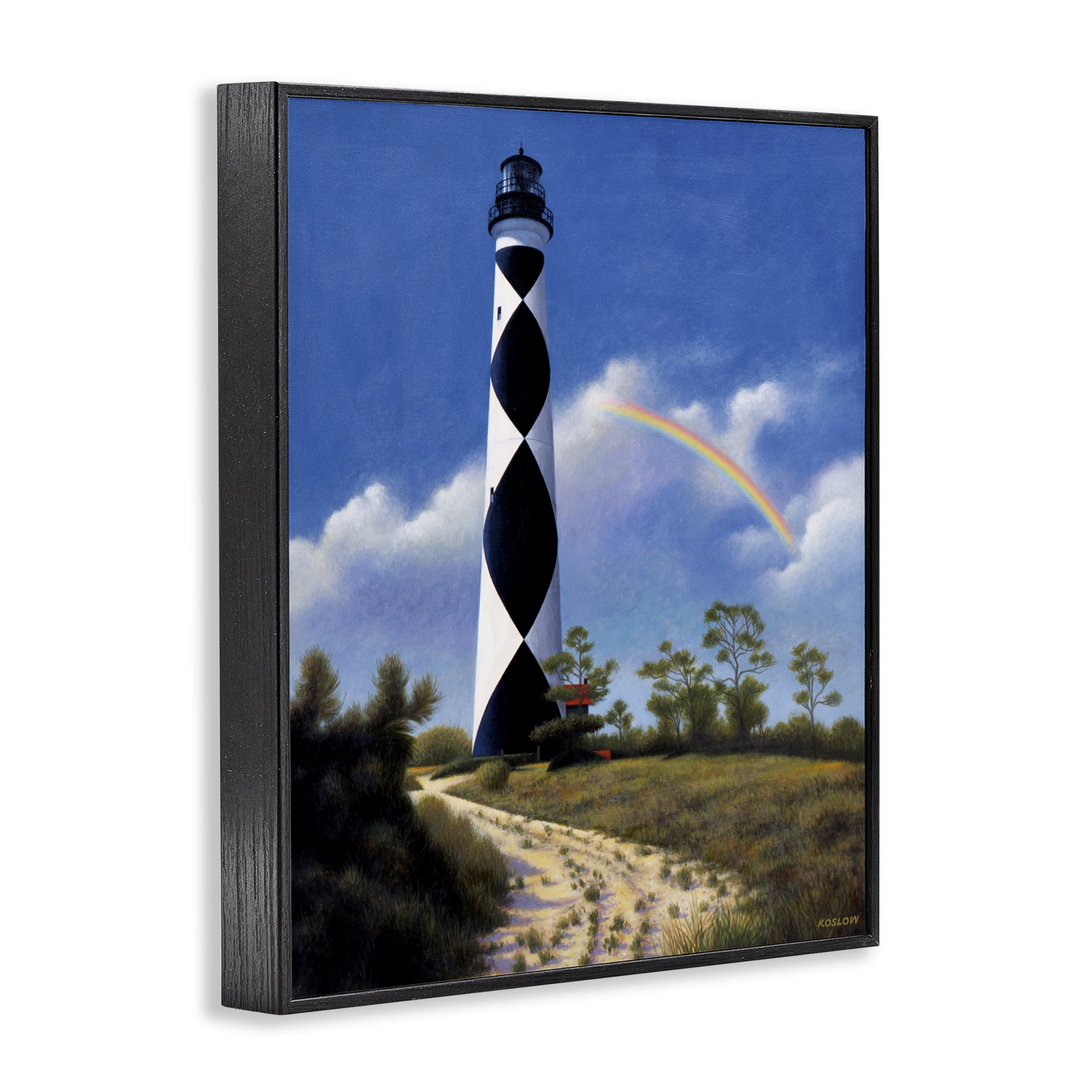 North Carolina Cape Lookout Black Framed Giclee Art, design by Wind River Studios
