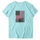 thumbnail image 2 of Fiudx Ofertas Flash Del Día Blusa de Manga Corta con Estampado de Moda para Mujer, Divertida Camiseta con Cuello Redondo, 2 of 3