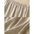 thumbnail image 5 of Women Minimalist Vintage Solid Soft Elastic Waist Pull-on Opaque Non-Sheer Flowy A-Line Midi Skirt Natural XXL, 5 of 6