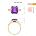 thumbnail image 4 of ANGARA Natural 4 Ct. Amethyst with Diamond Classic Ring in 14K Yellow Gold for Women (Ring Size: 3.5), 4 of 9