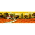thumbnail image 3 of Borelli, Guido 24x11 Black Modern Framed Museum Art Print Titled - Fuoco Di Toscana, 3 of 5