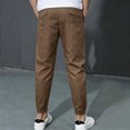 thumbnail image 4 of Bmisegm Boys Pants Casual Jogger Loose Fit No Tie Elastic Waist Lightweight Summer Outfits Trousers for Kids Age 4-12, 4 of 7