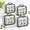 Gray-Small, variant on White Small 4 Pack Zippered PVC Building Bricks Storage Bags
