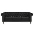 thumbnail image 4 of New Classic Furniture Emma Crystal Velvet Fabric Sofa in Black, 4 of 4