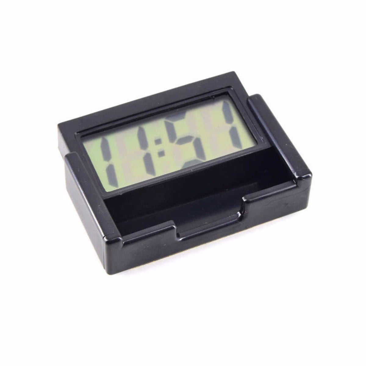 LCD Auto Digital Car Table Wall Clock Time Date Self-Adhesive Stick On Portable