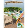 thumbnail image 4 of St. Patrick's Day Outdoor Tablecloth - 60x120 Inch Rectangle Dining Table Cover, Lucky Gnomes Shamrock Leaves Flower Rainbow Waterproof Outdoor Table Cloth with Umbrella Hole & Zipper for Patio, 4 of 7