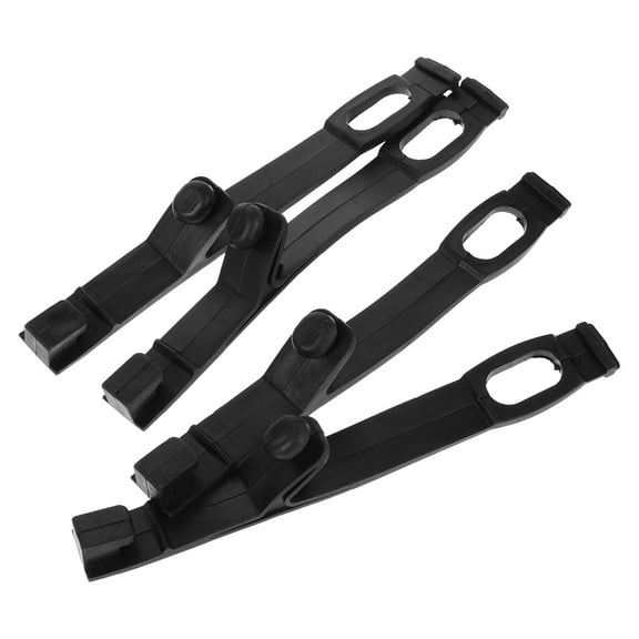 HEMOTON 4pcs Motorcycle Headlight Rubber Straps for Secure Mounting Black Weather Resistant Universal Fit
