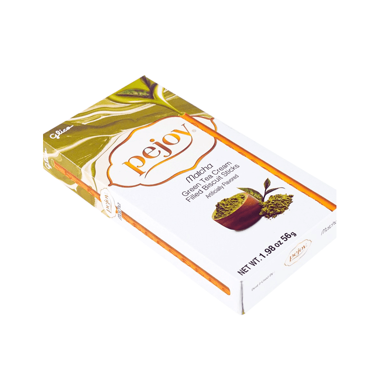 Glico, Matcha Green Tea Filled Baked Biscuit Sticks, 1.98 oz Box