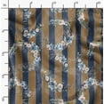 thumbnail image 2 of Soimoi Green Poly Georgette Fabric Clover Floral Printed Fabric 1 Yard 52 Inch Wide, 2 of 6