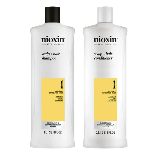 Nioxin System 1 Shampoo and Conditioner 1L Duo