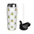 thumbnail image 2 of Rateoe Rubber Duck Showe Printed 18oz Sports Insulated Water Bottle, Double-Walled Stainless Steel Kettle with Leak-Proof Straw Lid, Portable & BPA-Free for Outdoor, Gym, Camping, and Travel, 2 of 8