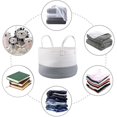 thumbnail image 3 of Cesta colgante tejida plegable para el hogar, cesta de almacenamiento para niños, decoración del hogar, color blanco +, 3 of 5