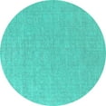 thumbnail image 1 of Ahgly Company Indoor Round Oriental Turquoise Blue Industrial Area Rugs, 4' Round, 1 of 4
