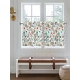 thumbnail image 2 of Boho Flower 2 Panel Kitchen Curtains for Small Windows, Spring Watercolor Paisley Floral Leaf Plant Bathroom Tier Curtain, Short Window Treatment for Bedroom/Living Room 55"x36", 2 of 6