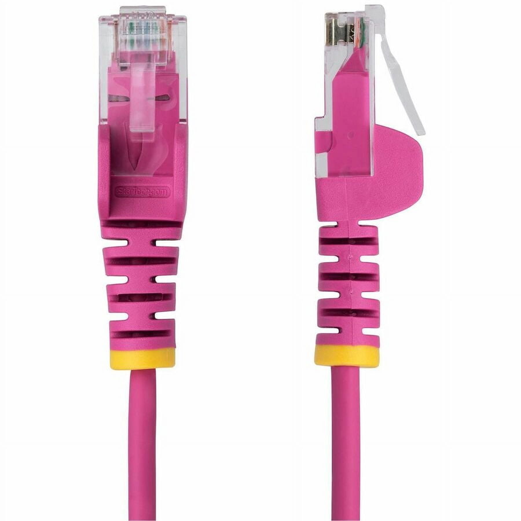 StarTech 20ft Pink Slim CAT6 Ethernet Cable, Snagless RJ45, LSZH, 28AWG Pure Bare Copper, Slim Network Patch Cable/Cord