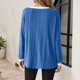 thumbnail image 3 of MHFRRA Camisetas Casuales para Mujer, Corte Holgado, Manga Larga, Cuello Redondo, Jersey Elegante y Cómodo, Ropa Informal para Uso Diario. Azul, 3 of 5