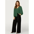 thumbnail image 4 of Ellos Plus Size Ruffled Button Front Blouse, 4 of 4