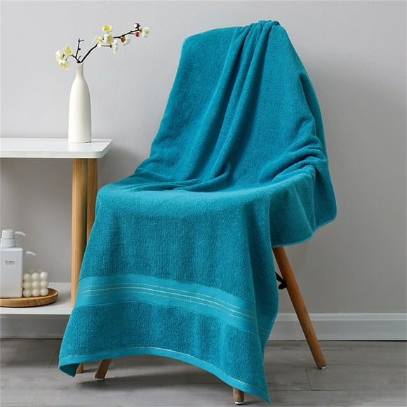 yulier Serviettes de Bain en Coton Douces Grande Serviette de Bain Très Absorbante et à Séchage Rapide Serviette de Bain Serviette de Luxe pour Salle de Bain Spa Hôtel Gym, 27.5"x55 Pouces, Bleu
