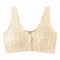 thumbnail image 2 of Byworldtasic Plus Size Front Closure Bras for Women No Underwire Comfort Lace Full Coverage Bralette Wireless Snap Closing Bra, 2 of 5