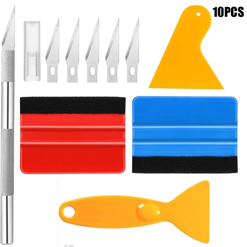 Window Tint Kit Vinyl Wrap Tools Kit Razor Blades Card Scraper Tool