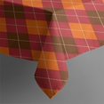 thumbnail image 3 of Red and Orange Argyle Pattern Rectangle Tablecloth 60"x84",Waterproof Polyester Rectangle Table Cloth, Wipeable Spillproof Polyester Tablecloth for Dining, Camping, Indoor and Outdoor, 3 of 5