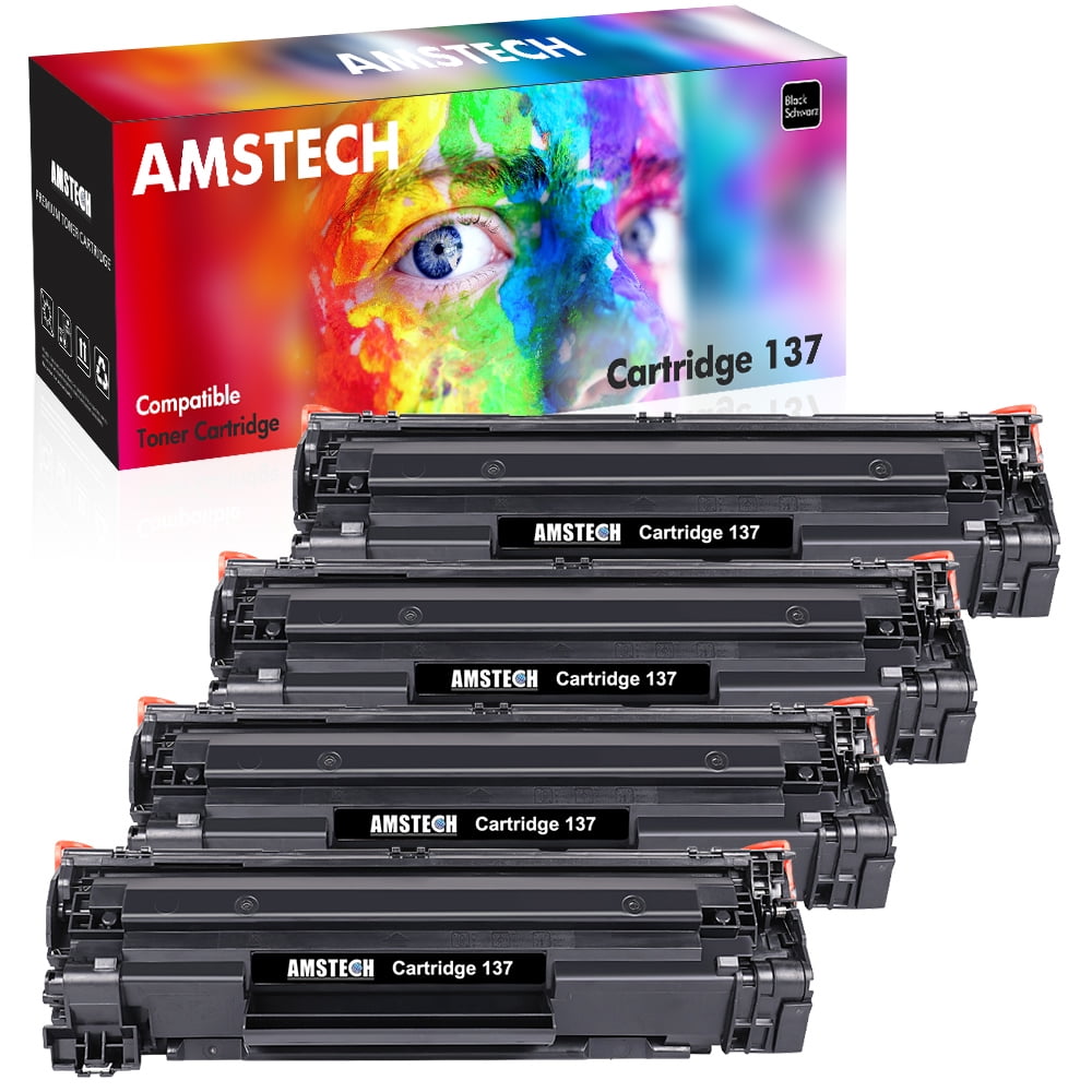 Amstech 4-Pack Compatible Toner for Canon 137 for Canon imageCLASS MF211 MF212w MF217w MF229dw MF232w MF244dw MF249dw LBP151dw MF212w MF216n MF227dw