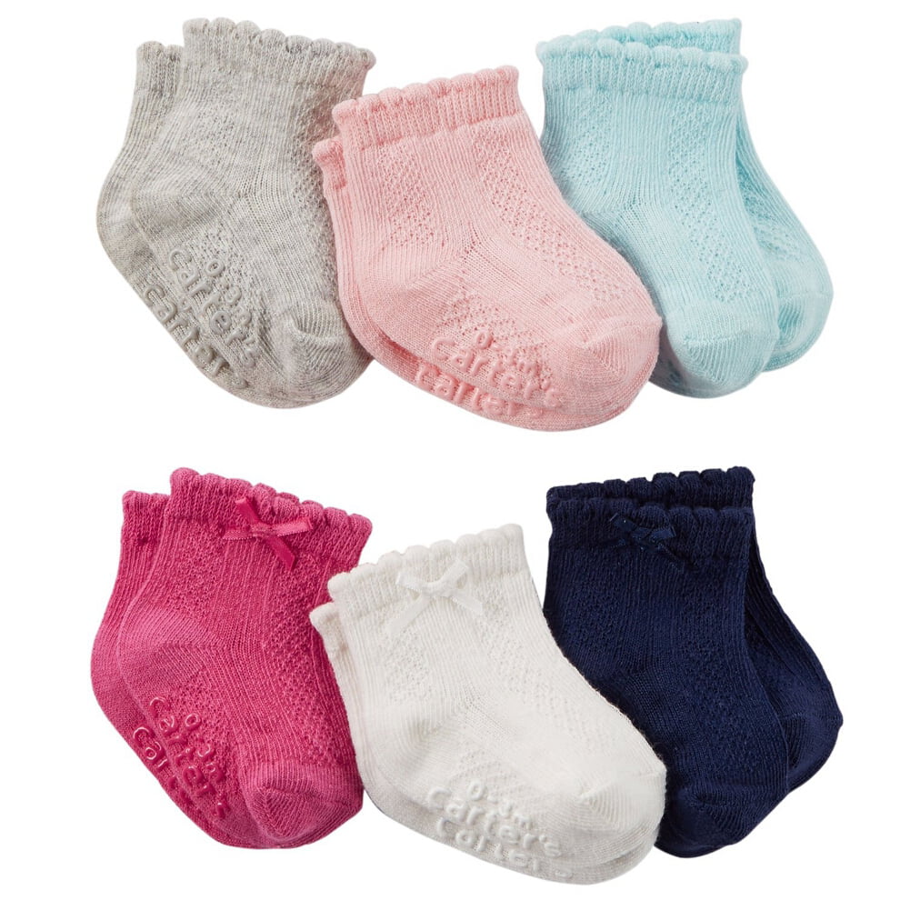 Carters Baby's 6 pairs of socks 0-3 months 