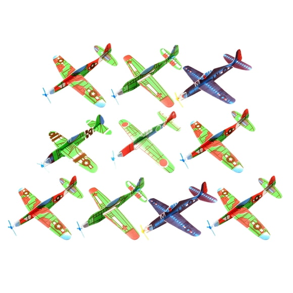 20PCS Aerobatic Plane Glider Airplane Throwing Aircraft Flying Toy DIY Handmade Small Airplane Toys for Outdoor Sports Kids (Random Color)