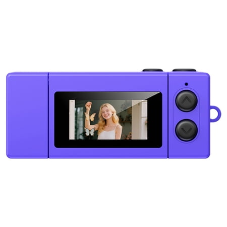 Classic Keychain Digital Camera, 1080P HD Pocket Camcorder, Ultra-Portable Thumb Camera (Purple)