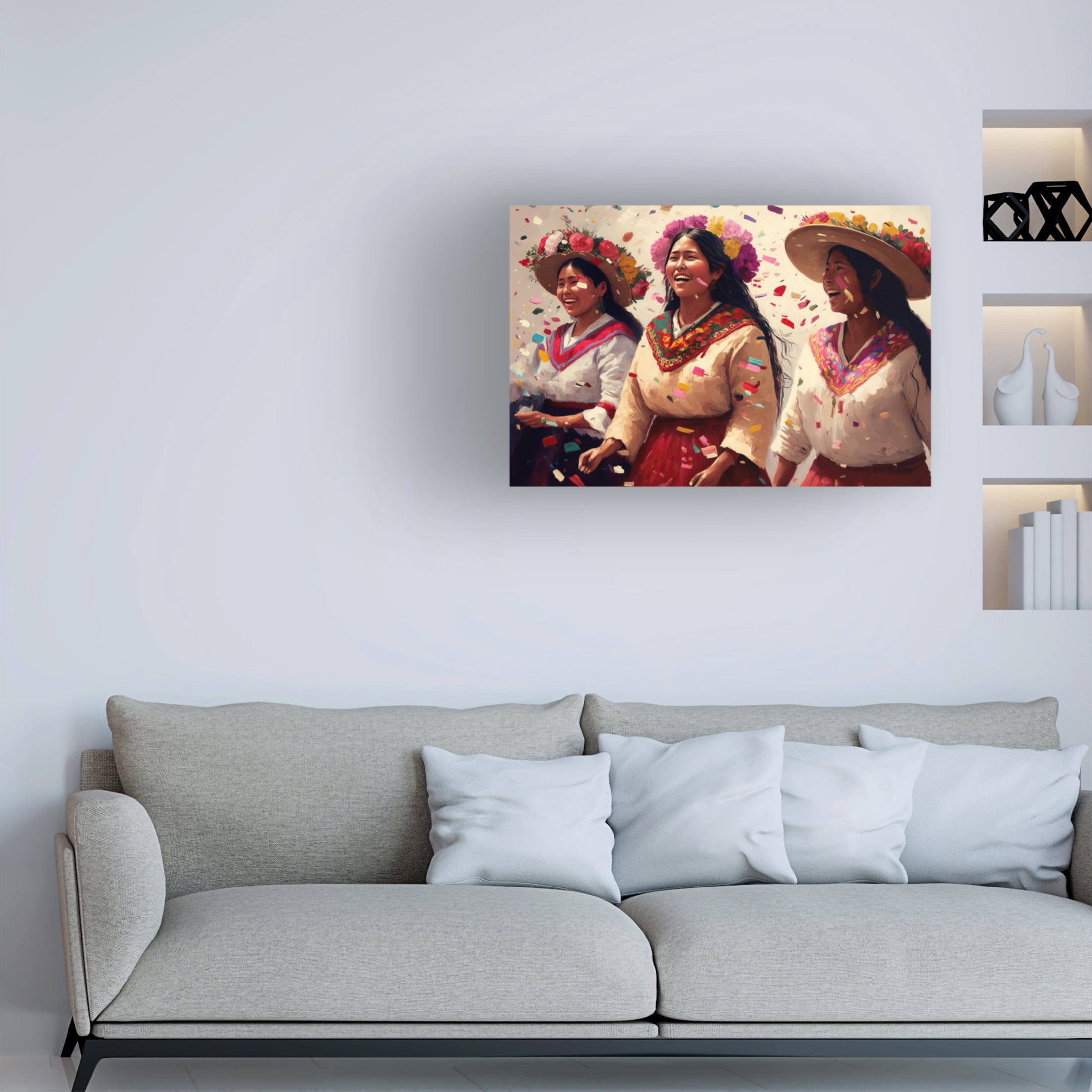 Canvas Wall Art - Treechild 'Happy Moments' Wall Art for Living Room, Bedroom, or Office D?cor by Trademark Fine Art - 24 x 16 Inches