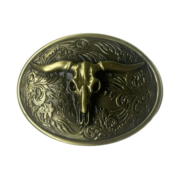 Western Cowboy Bull/ Belt Buckle Metal Multiple Color Rock Belt Link Buckle Unisex Belt Buckle DIY Supplies