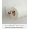 thumbnail image 5 of Yamazaki Home  Magnetic Kitchen Towel Hanger - Two Sizes, Steel and Wood, Paper Towel, Holds 2 lbs, 5 of 6