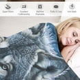 thumbnail image 3 of Nawypu Wolf Blanket Wolf Decor Throw Blankets Cozy Flannel Blanket Plush Lightweight Bedding Wolf Gifts for Men Women Boys Girls Adults Kids for Couch Sofa Bed, 3 of 6