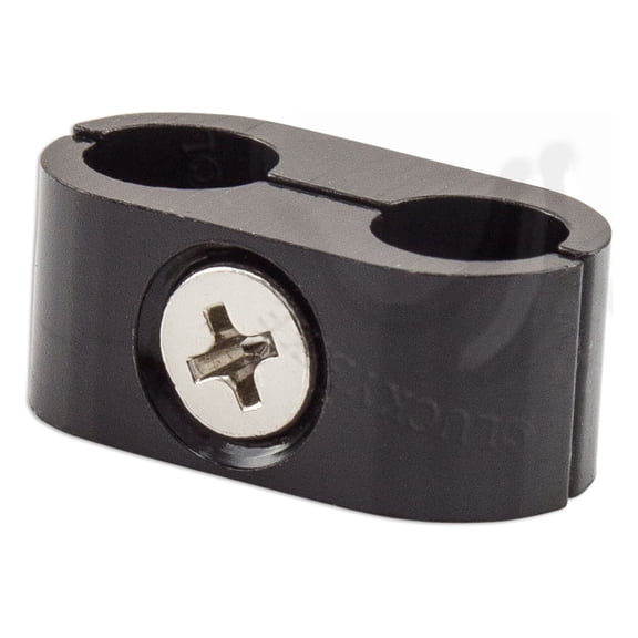 1x Black Dual Brake Throttle Cable Clamp Holder Organizer Separator Wire Spacer