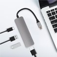 thumbnail image 4 of Usb-C A Tipo-C Usb3.0 Adaptador Convertidor Hdmi Compatibilidad Con Concentrador 3840X2160 / 30Hz (Gris) 4 En 1 Inevent EL008015-00, 4 of 6