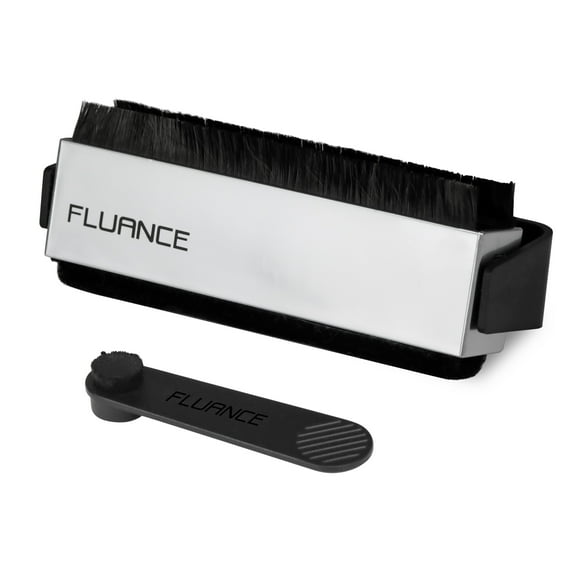 Fluance Vinyl Record & Stylus Cleaning Kit with 2-in-1 Anti-static Carbon Fiber & Soft Velvet LP Brush and Stylus Brush (VB52)