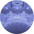 thumbnail image 1 of Ahgly Company Tapis d'Intérieur Lavables en Machine, Ronds de Transition Bleu Ciel, Ronds de 5', 1 of 7