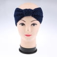 thumbnail image 2 of Diadema de Turbante de Punto Macarena Azul, 2 of 8