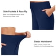thumbnail image 5 of Only Moment Linerless Relaxed Casual Shorts for Women Polyester,Spandex High Waisted Work Travel Pants with Pockets Stretchy Business Casual Slacks Yoga Shorts Blue,S, 5 of 8