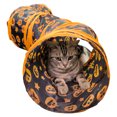 thumbnail image 2 of Foldable Halloween Pumpkin Cat Tunnel Portable Pet Play Tube for Cats, 2 of 6