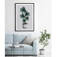 thumbnail image 2 of IDEA4WALL Framed Canvas Art Wall Decor Tropical Green Leaves in a Ceramic Vase Botanical Plants Illustrations Modern Art Decorative Elements Relax/Calm for Dorm Home Office - 24"x36", 2 of 4