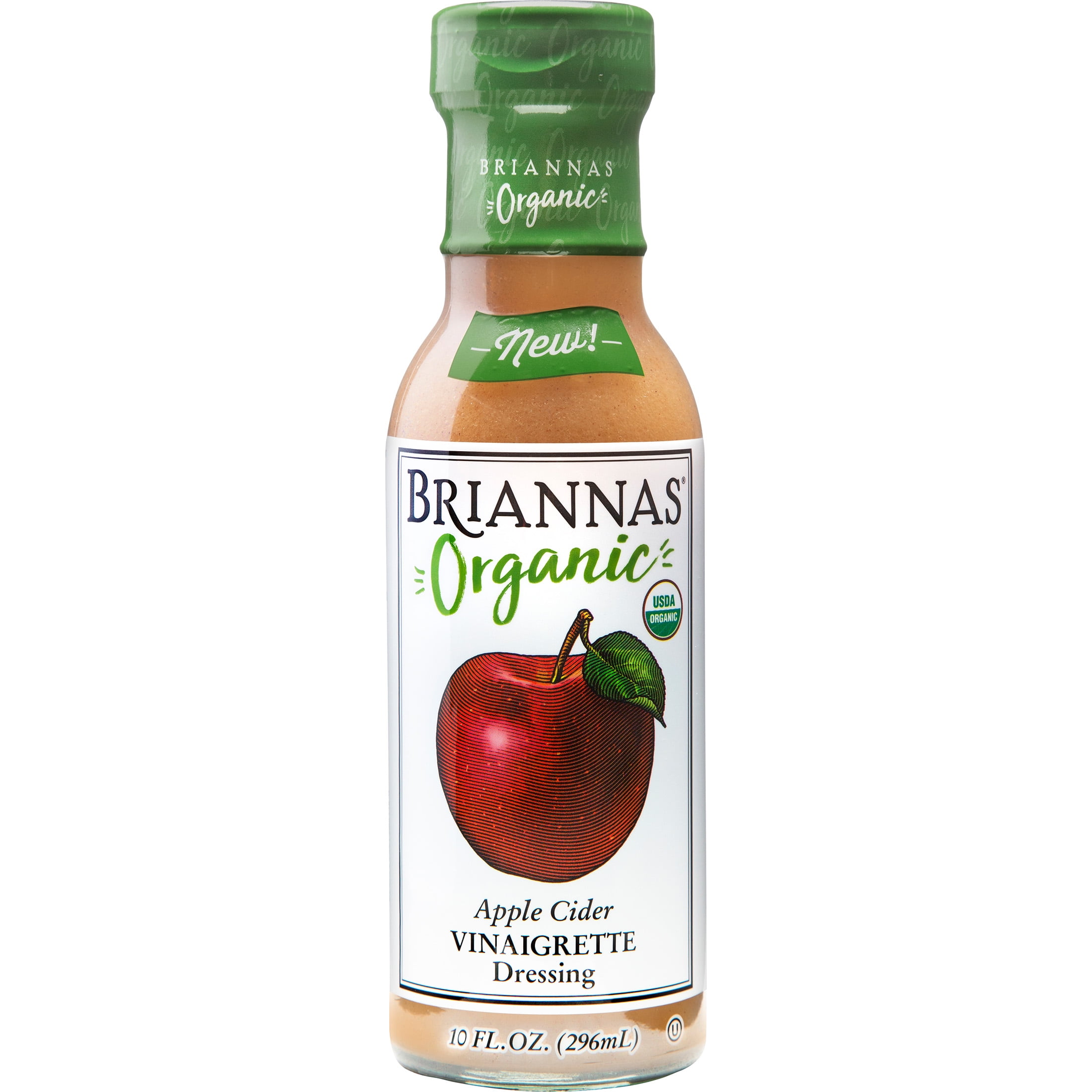 BRIANNAS Organic Apple Cider Vinaigrette Salad Dressing, 10 fl oz