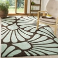 thumbnail image 3 of SAFAVIEH Modern Art Teague Abstract Polyester Area Rug, Brown/Blue, 9' x 12', 3 of 8