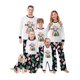 thumbnail image 1 of Conjunto de pijamas navideños familiares a juego con estampado de árbol de Navidad y tarta con letras. Pijamas de vacaciones para papá, mamá y niños., 1 of 9
