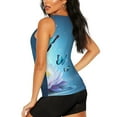 thumbnail image 4 of Picia Butterflies And Waterlily In Water Pattern Women's Workout Tank Top,Breathable Activewear,Slim Fit Athletic Top,Versatile Workout Moisture-wicking top-XX-Large, 4 of 9