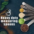 thumbnail image 4 of Measuring Spoons,Premium Heavy Duty 18/8 Stainless Steel Measuring Spoons Cups Set,Small Tablespoon with Metric and US Measurements,Set of 6 for Measuring Dry and Liquid Ingredients, 4 of 8