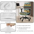thumbnail image 7 of SCRAWLGOD Set of 2 Anti-Dust Chair Covers for Office Desk Chairs Stretchy Universal Boss Chair Covers Non-Slip Scratch Resistant Chair Protector, American Tribal Sunflowers Cow Print, 7 of 7