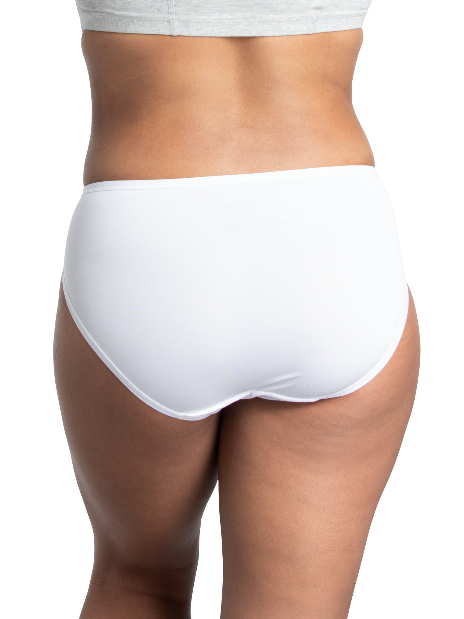 Fruit of the Loom Women's Microfiber Hi-Cut Underwear, 12 Pack, Sizes M-3XL  